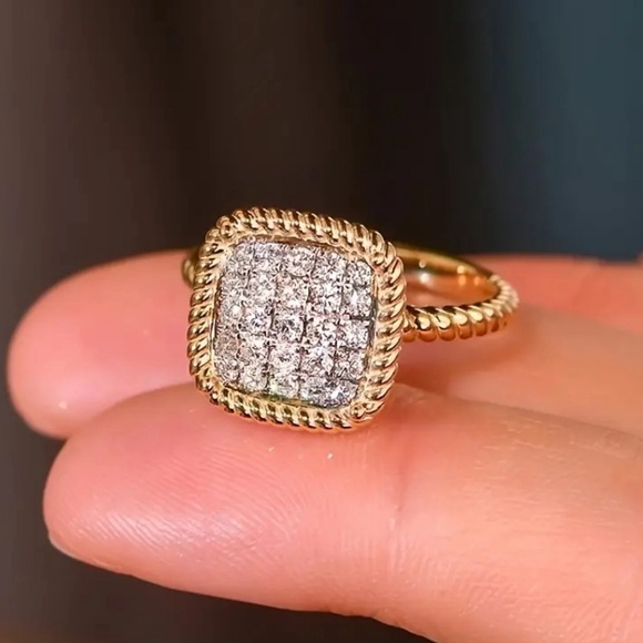 New Size 6 Paved Cubic Zirconia Ring - Picture 2 of 3